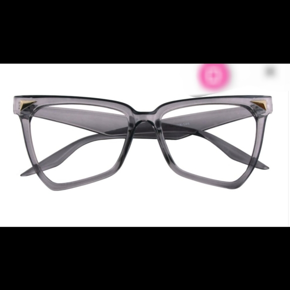 Photochromic non prescription glasses. Grey, stud detail - Picture 1 of 3